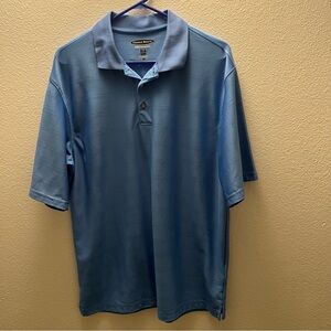 Pebble Beach Blue Polo Shirt with Soft Fabric and Classic Design